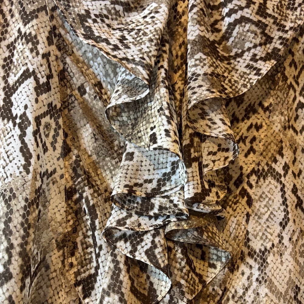 Jones New York Brown Patterned Top - Picture 2 of 6